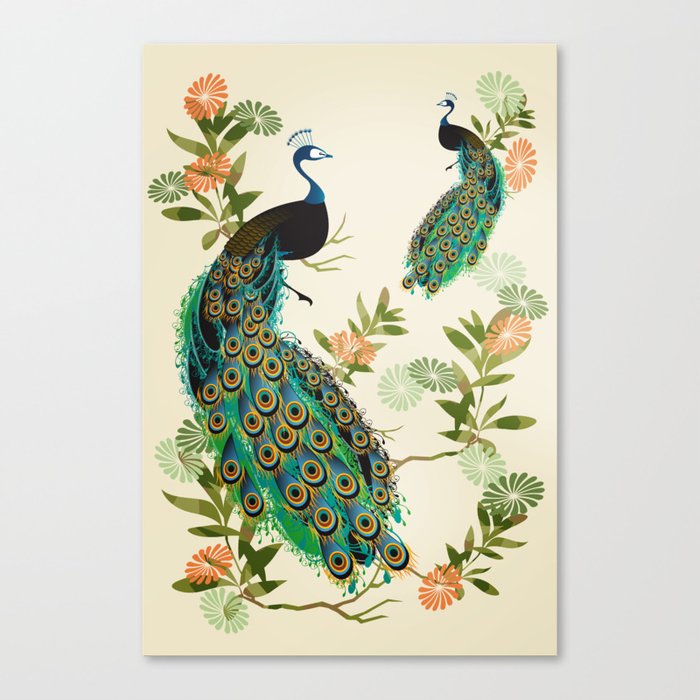 Peacocks Canvas Print