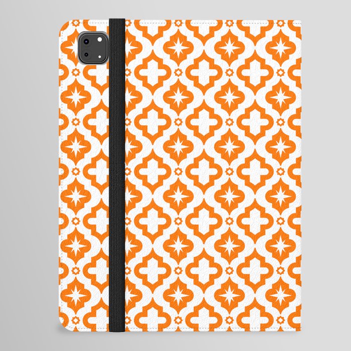 Orange Ornamental Arabic Pattern iPad Folio Case