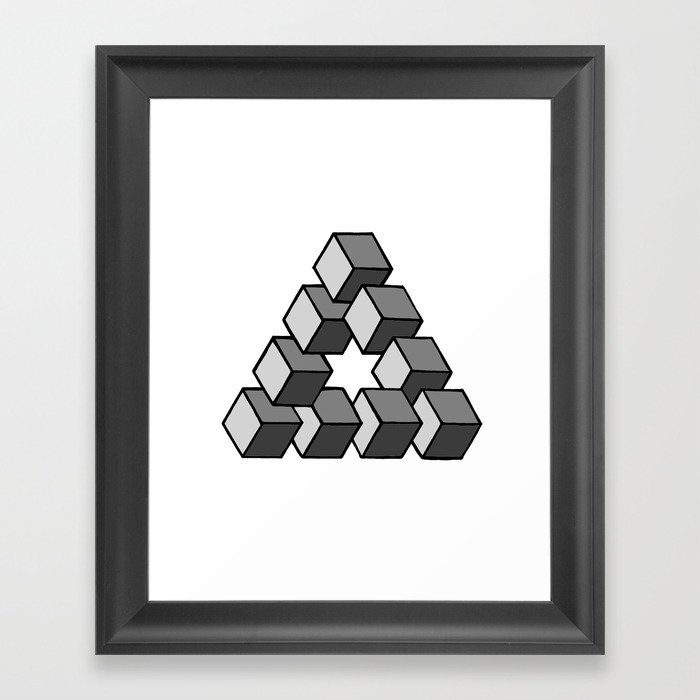 Impossible Cubes Framed Art Print