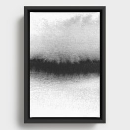 Black and White Horizon Framed Canvas