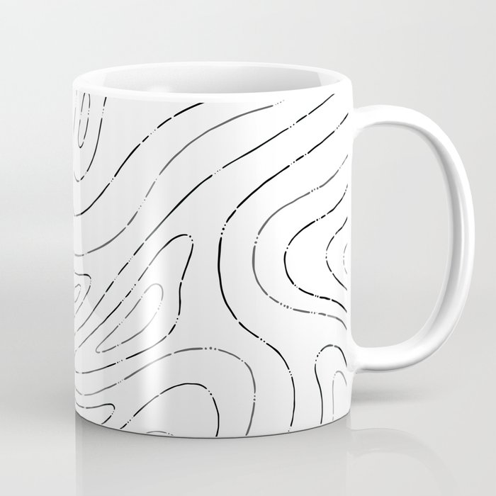 Abstract Topographic Pattern. Digital Illustration background Coffee Mug