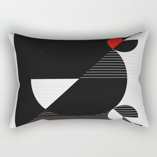Black and white meets red Version 22 Rectangular Pillow