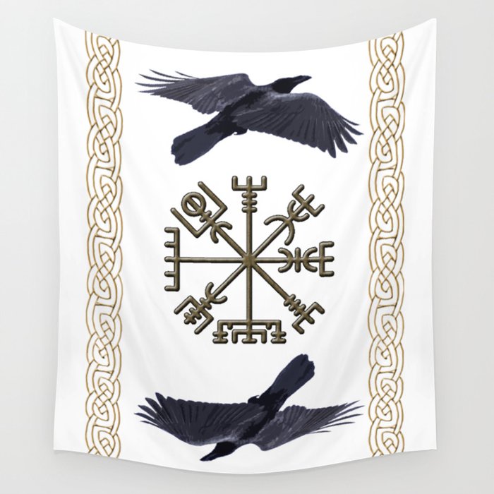 Viking Huginn Muninn Wall Tapestry by Serpens Creative Society6