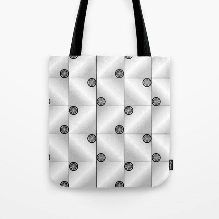 Black and White Geometric Pattern Tote Bag