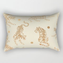 Golden Tigers III Rectangular Pillow