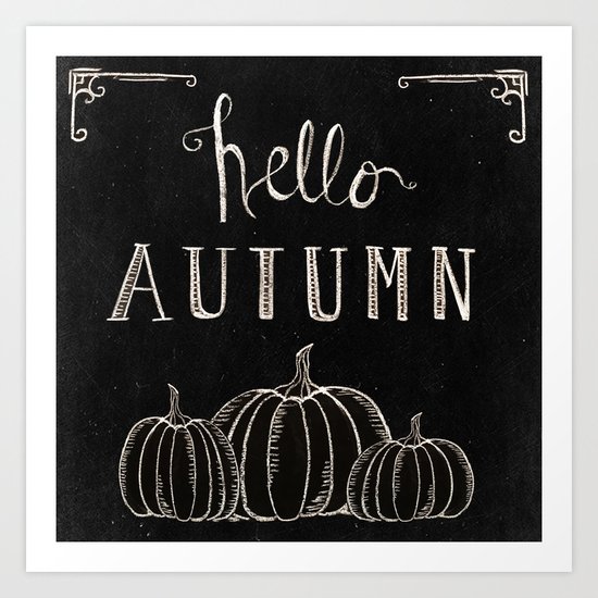 Hello Autumn Art Print