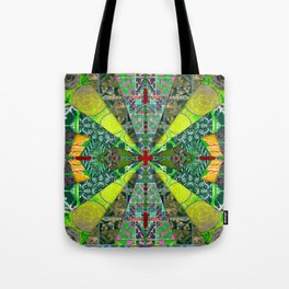 number 238 green on green with red pattern Tote Bag