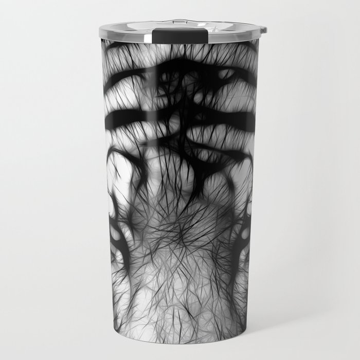 2022 - Year of the Tiger (black and white tiger portrait) Travel Mug