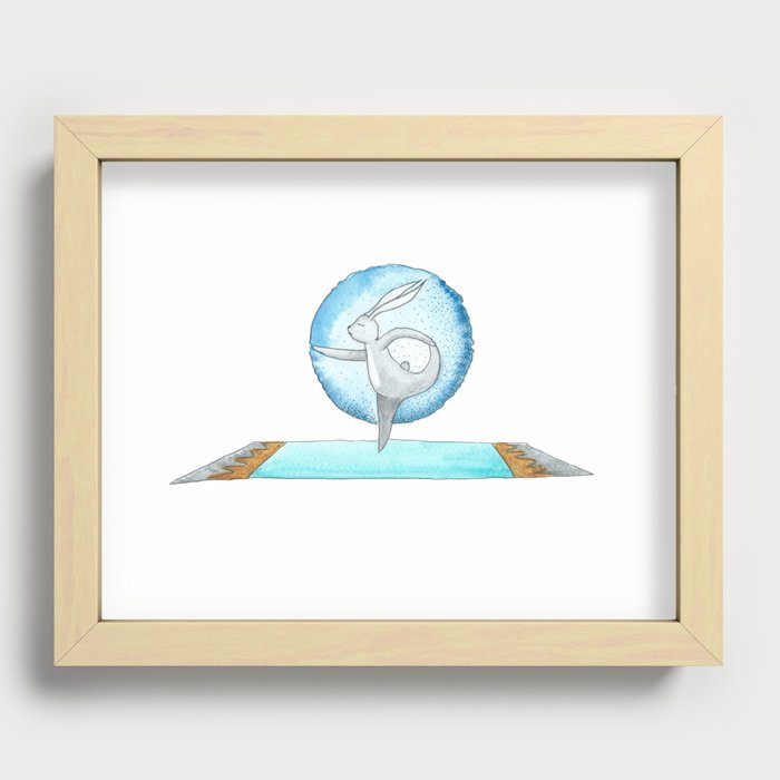 Yoga bunny Recessed Framed Print