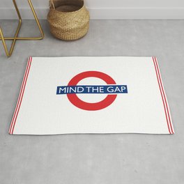 London Underground Mind The Gap Area & Throw Rug