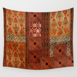 Vintage textile patches Wall Tapestry