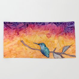 Hummingbird in the Desert Beach Towel