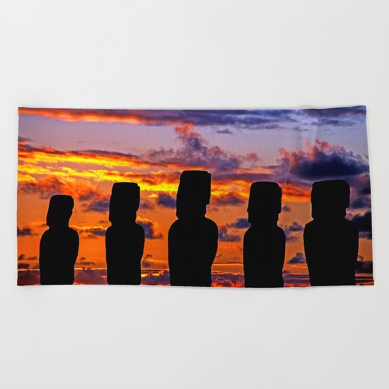 TOUCHED BY FIRE Beach Towel
