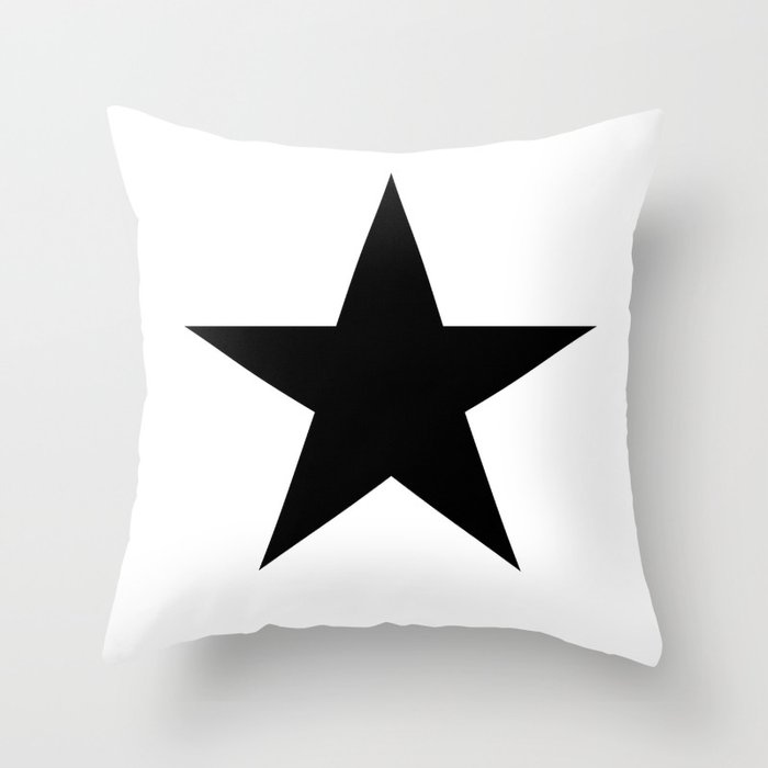 Black Star Throw Pillow by minimal design Society6