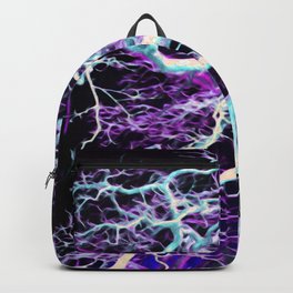 Synapses Backpack | Branches, Brain, Geek, Aqua, Tree, Digital, Purple, Photomanipulation, White, Blaack 