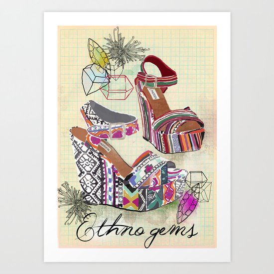 Ethno Gems Art Print