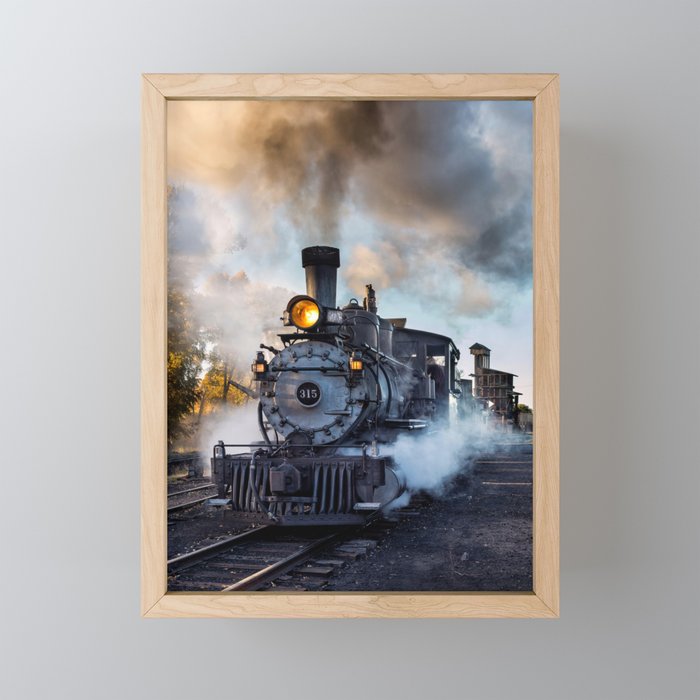 Steam Train, Cumbres & Toltec Railroad, New Mexico Framed Mini Art Print