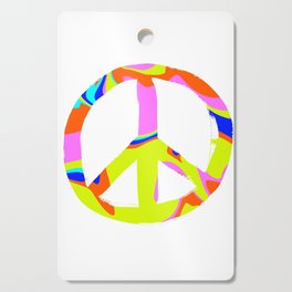 Psychedelic Funky Peace Symbol Cutting Board