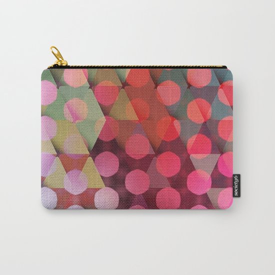 Circles on Triangles Pink Carry-All Pouch