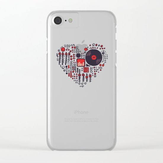 Music in every heartbeat Clear iPhone Case
