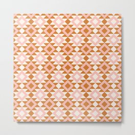 Modern Geometric Ethno Pattern Metal Print