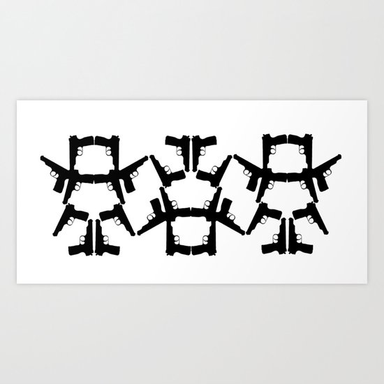 Pistol Robots Art Print