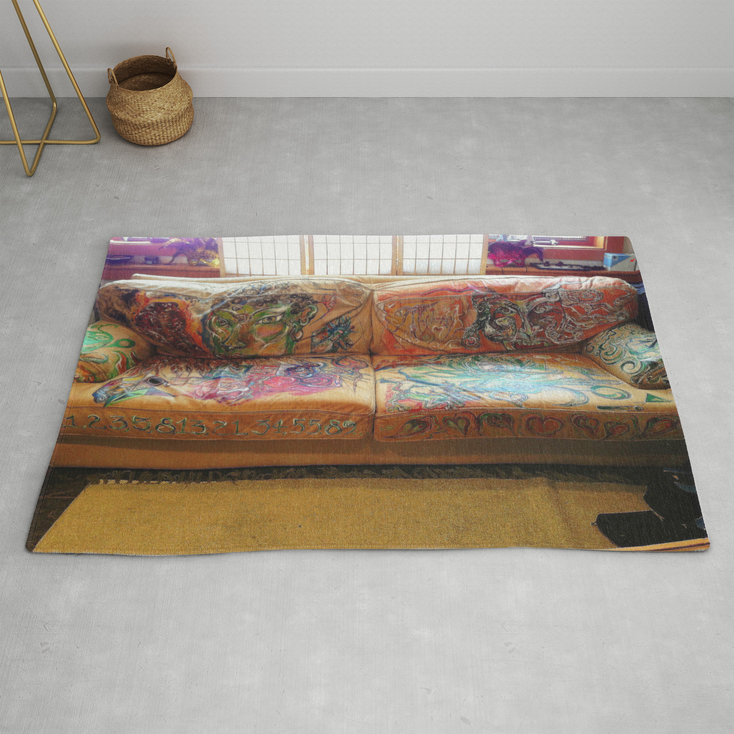 Famous Late Night Painted Sofa Nice Very Old Italian Leather