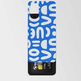 Abstract organic blue shape seamless pattern Android Card Case