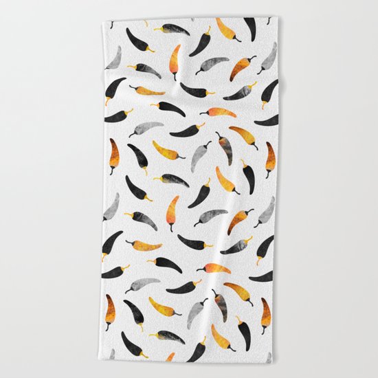 Chili Pattern 1 Beach Towel