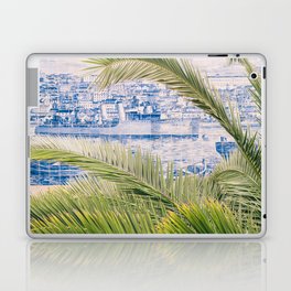 Azulejos Lisbon Tiles - Palm Tree Photo - Fine Art Portugal Photography Laptop Skin