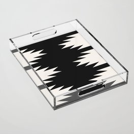 Geometric Southwestern Minimalism - Charcoal Acrylic Tray