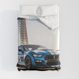 Vintage Test Track American Muscle car Mustang Cobra automobile transportation color photograph / photography poster posters Duvet Cover