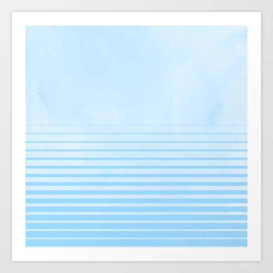 Sweet Life Collection Gradient Blue Raspberry Art Print