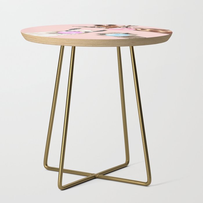 Bubble Gum Gang in Pink Side Table