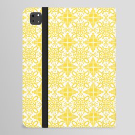 Cheerful Retro Modern Kitchen Tile Mini Pattern Yellow iPad Folio Case
