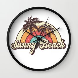 Sunny Beach beach city Wall Clock
