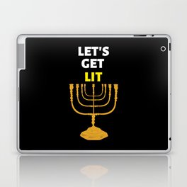 Funny Happy Hanukkah Candles Menorah Jewish Laptop Skin