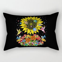 Psychedelic Sunflower Forest Rectangular Pillow