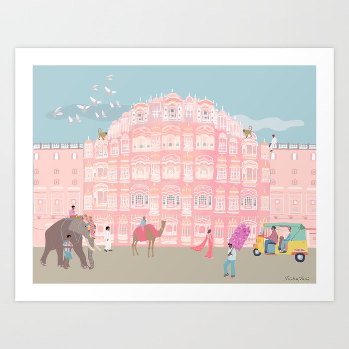 Jaipur pink city Art Print