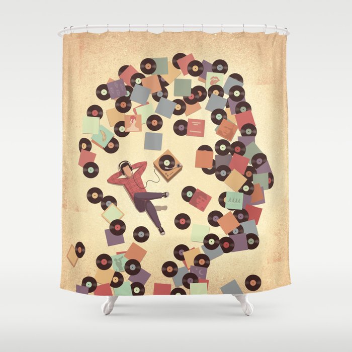 Back to Vinyl Shower Curtain