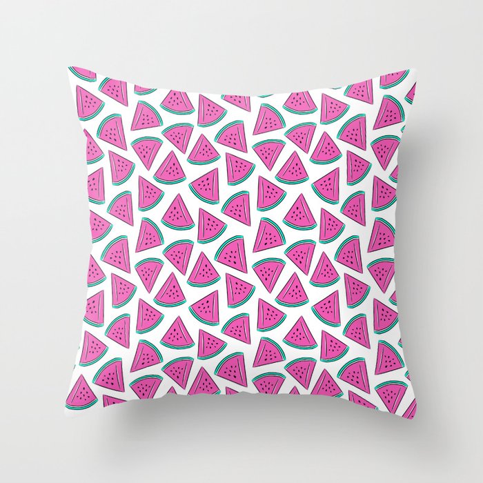 Juicy slices of watermelon Throw Pillow