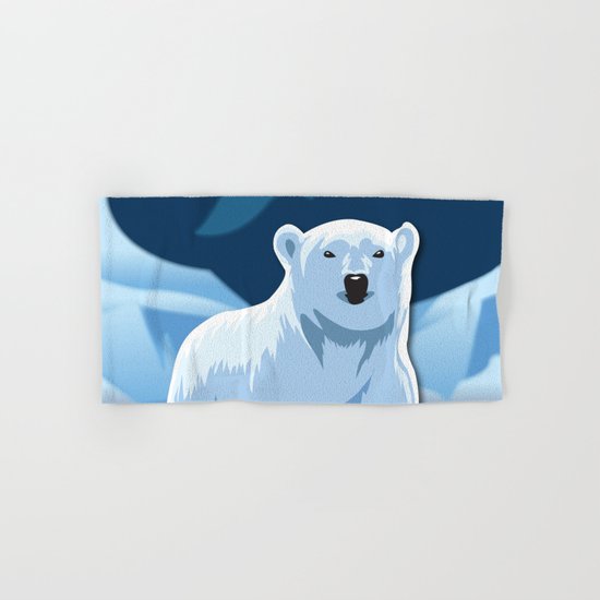 Lonely Polar Bear Hand & Bath Towel