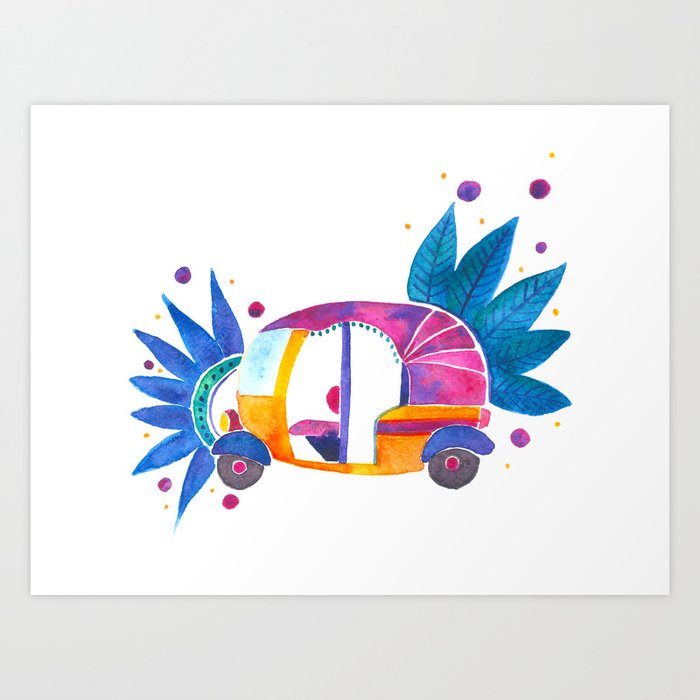 Groovy Rickshaw Art Print