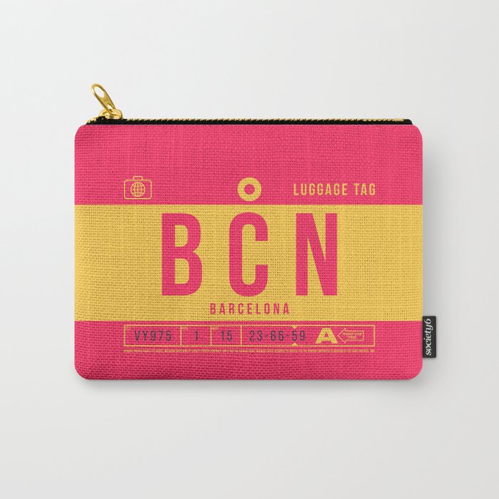 Luggage Tag B - BCN Barcelona Spain Carry-All Pouch