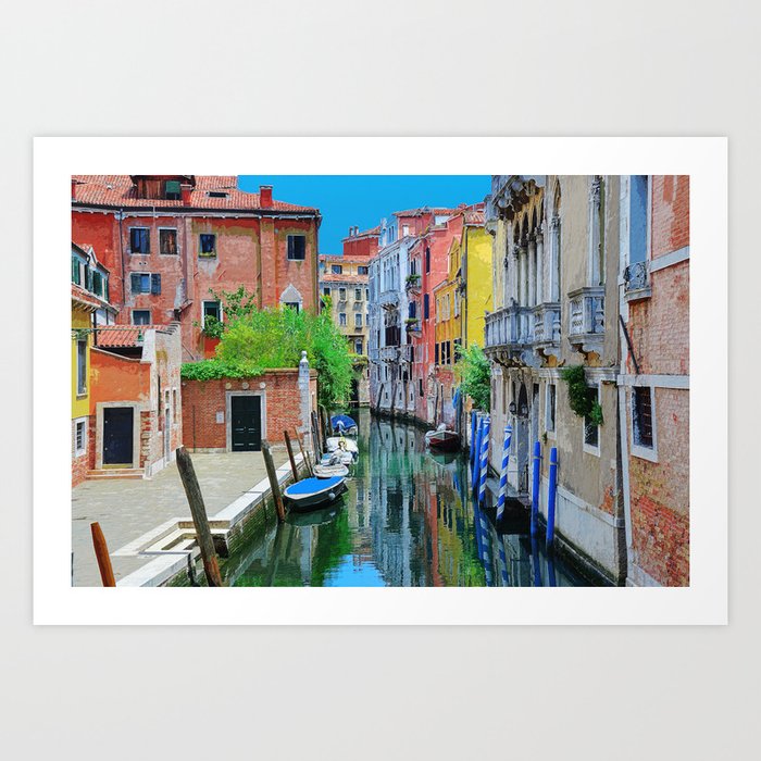 Brightly Coloured Homes Venice Italy #2 Art Print