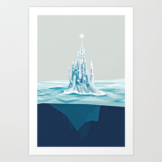 Iceberg castle Art Print