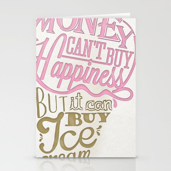 Ice cream eater's philosophy Stationery Cards