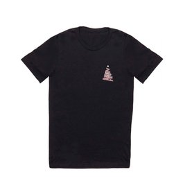 Pink Merry Christmas Ribbon Xmas Tree T Shirt