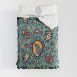 POE WAS FRAMED color:Light Seas Duvet Cover