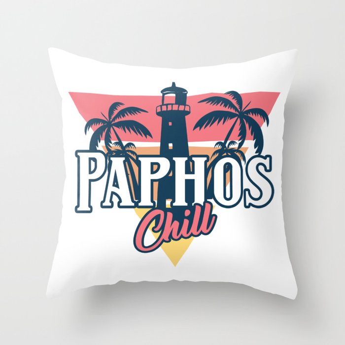 Paphos chill Throw Pillow